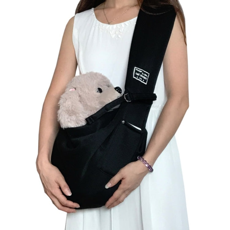 Pet Outing Carrier Bag Cotton Messenger Shoulder Bag, Colour: Black by bashfashion