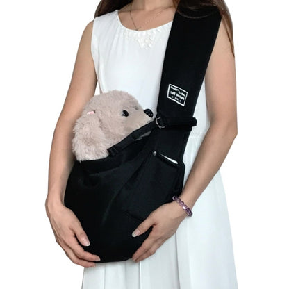 Pet Outing Carrier Bag Cotton Messenger Shoulder Bag, Colour: Black by bashfashion
