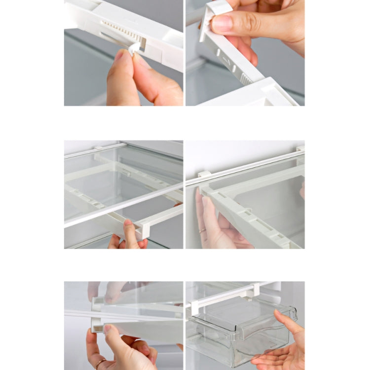 Refrigerator Storage Box Drawer Type Square Household Multifunctional Food Preservation Box, Specification: 1 Egg Box by bashfashion