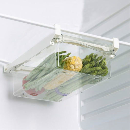 Refrigerator Storage Box Drawer Type Square Household Multifunctional Food Preservation Box, Specification: 1 Fresh Box by bashfashion