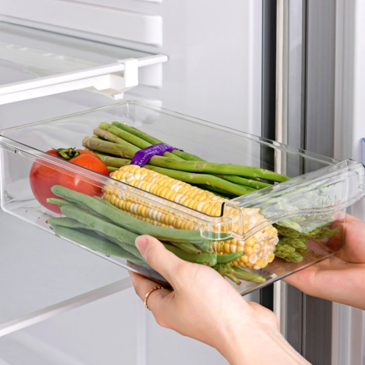Refrigerator Storage Box Drawer Type Square Household Multifunctional Food Preservation Box, Specification: 1 Fresh Box by bashfashion
