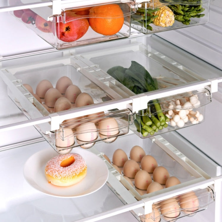Refrigerator Storage Box Drawer Type Square Household Multifunctional Food Preservation Box, Specification: 2 Egg Box by bashfashion