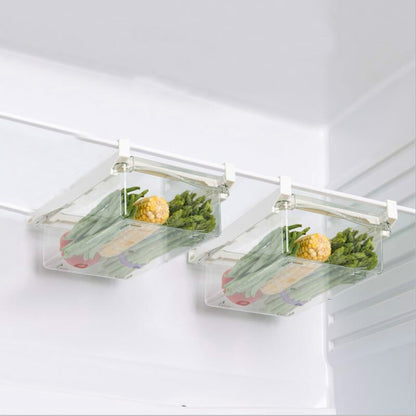 Refrigerator Storage Box Drawer Type Square Household Multifunctional Food Preservation Box, Specification: 2 Fresh Box by bashfashion
