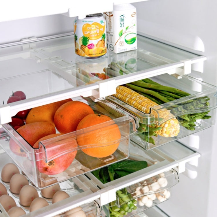 Refrigerator Storage Box Drawer Type Square Household Multifunctional Food Preservation Box, Specification: 2 Fresh Box by bashfashion