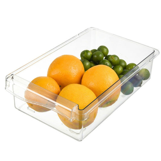 Refrigerator Storage Box Drawer Type Square Household Multifunctional Food Preservation Box, Specification: 1 Box Without Hook by bashfashion