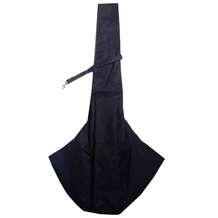 Pet Carrying Rucksack Shoulder Strap Adjustable Pet Outing Diagonal Bag(Black) by bashfashion