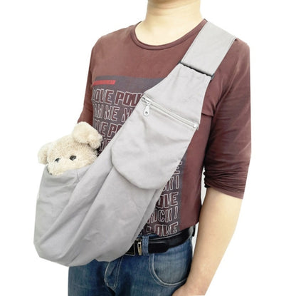 Pet Carrying Rucksack Shoulder Strap Adjustable Pet Outing Diagonal Bag(Gray) by bashfashion