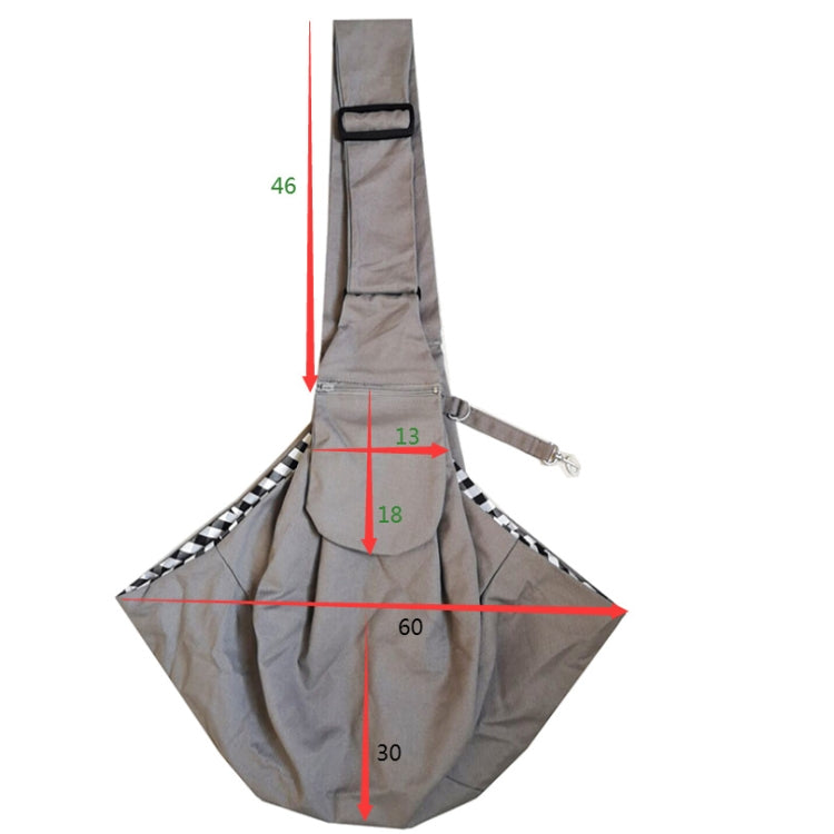 Pet Carrying Rucksack Shoulder Strap Adjustable Pet Outing Diagonal Bag(Gray) by bashfashion