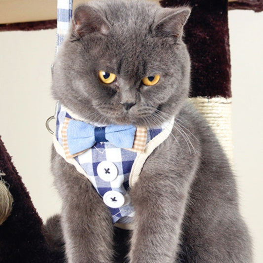 Pet Traction Rope Chest Harness Anti-break Away Vest Type Small Dog Walking Rope, Size:S(Blue) by bashfashion