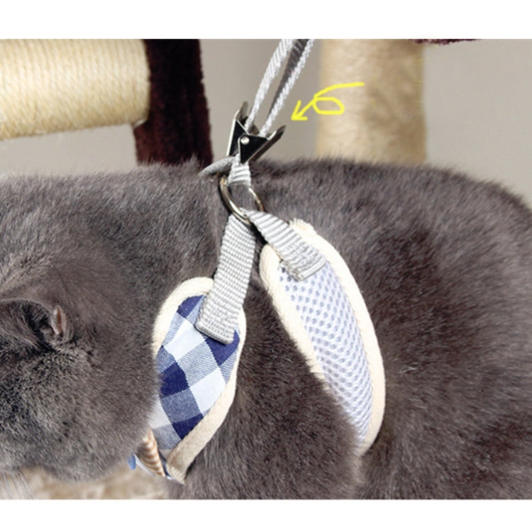 Pet Traction Rope Chest Harness Anti-break Away Vest Type Small Dog Walking Rope, Size:M(Blue) by bashfashion