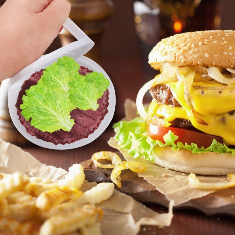 2 PCS Round Shape Hamburger Presser Plastic Hamburger Beef Grill Burger Press Patty Maker Mold Mould by bashfashion