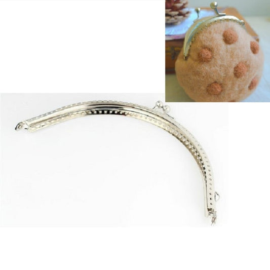 Handmade Vintage Embossed Square Semi-circular Coin Purse Handbag Handle, Specification:Round Large by bashfashion