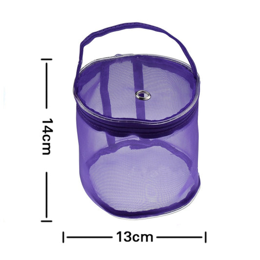 Mesh Bag DIY Hand Weaving Tools Yarn Storage Knitting Bag Organizer Hollow Yarn Bag(Small Purple) by bashfashion