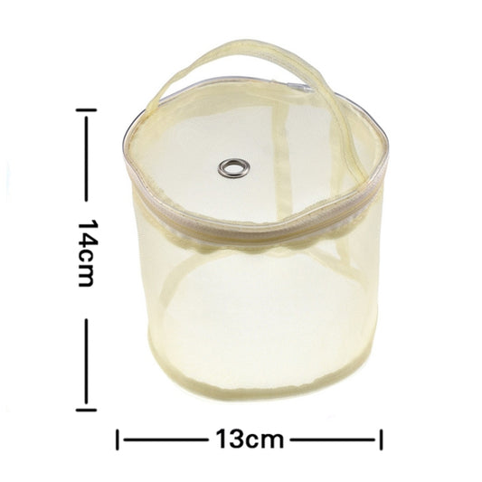 Mesh Bag DIY Hand Weaving Tools Yarn Storage Knitting Bag Organizer Hollow Yarn Bag(Small Beige) by bashfashion