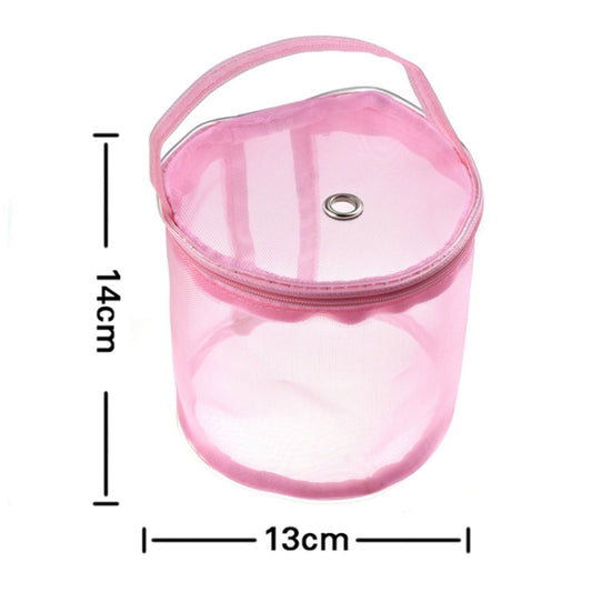 Mesh Bag DIY Hand Weaving Tools Yarn Storage Knitting Bag Organizer Hollow Yarn Bag(Small Pink) by bashfashion