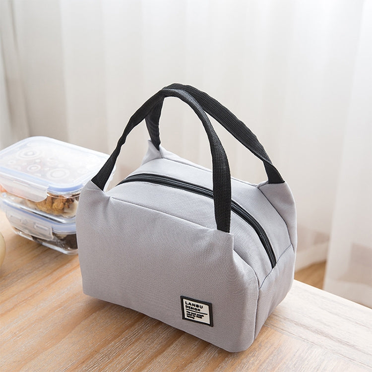Portable Lunch Bag Thermal Insulated Lunch Box Tote Cooler Bag Bento Pouch Lunch Container School Food Storage Bags(Grey) by bashfashion