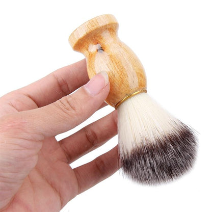Wood Handle Hair Shaving Brush Facial Beard Cleaning Appliance Shave Salon Badger Hair Tool Razor Brush by bashfashion