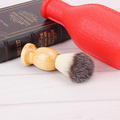 Wood Handle Hair Shaving Brush Facial Beard Cleaning Appliance Shave Salon Badger Hair Tool Razor Brush by bashfashion