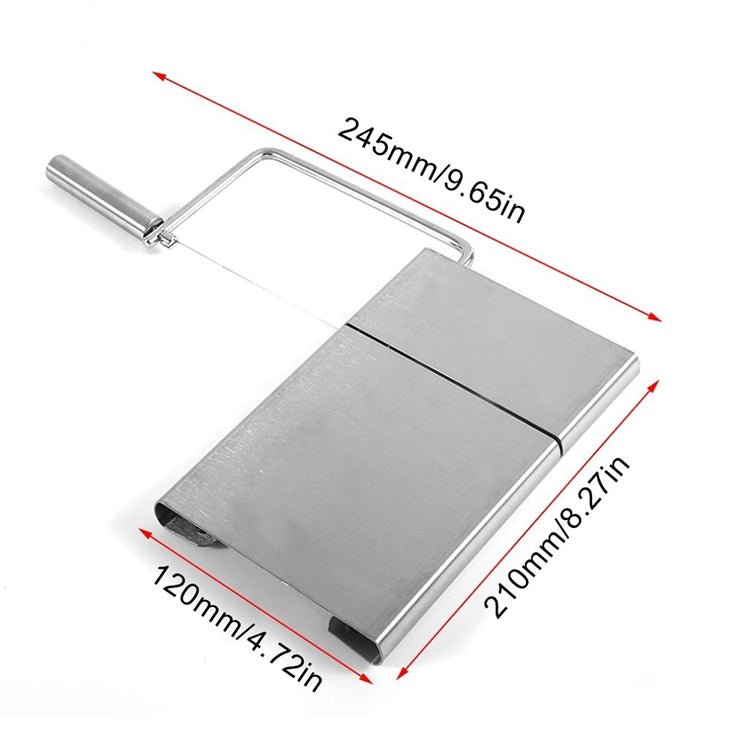 Stainless Steel Cheese Slicer Butter Cutting Board Kitchen Tools(Silver) by bashfashion