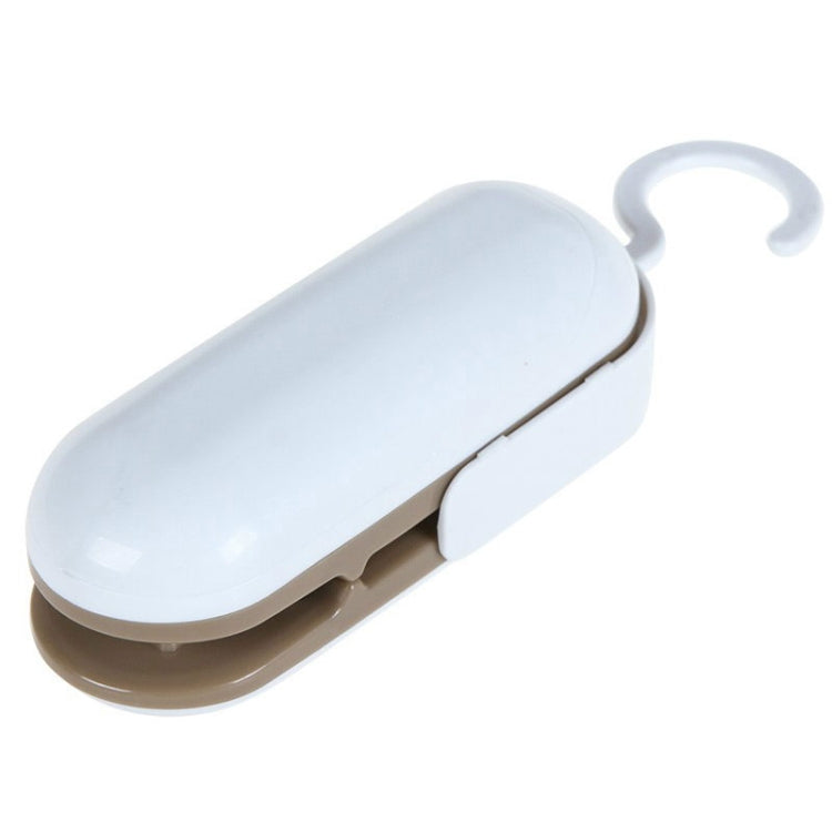 Household Mini Heat Sealing Machine Package Sealer Clamps(Brown) by bashfashion