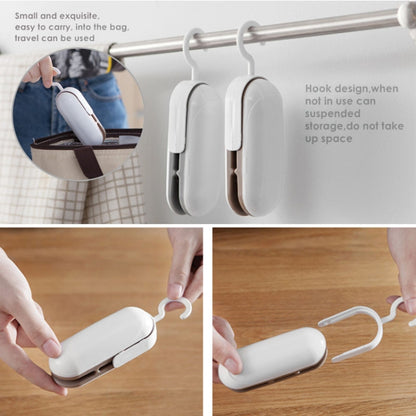 Household Mini Heat Sealing Machine Package Sealer Clamps(Brown) by bashfashion