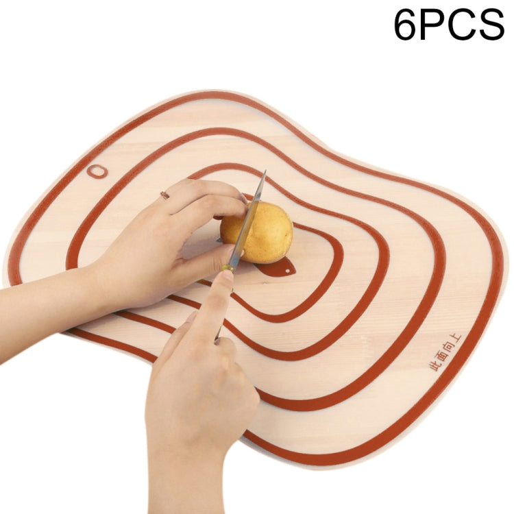 6 PCS Kitchen Chopping Blocks Flexible Transparent PP Cutting Boards M(30.5x23.5cm)(Orange) by bashfashion