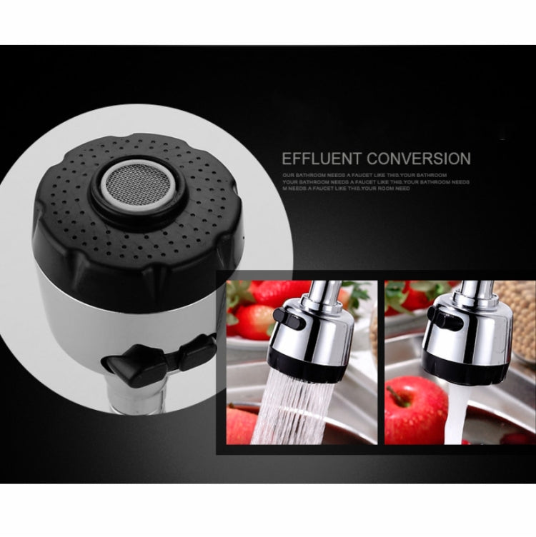 Kitchen Faucet Anti-splash Head Wash Basin Sink Universal Rotatable Faucet Full Copper Joint, Style:304 Hot & Cold+60cm Tube by bashfashion