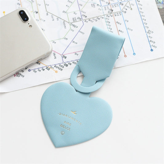 Love Shape Luggage Tag Travel Pass Name Card Tag(Blue) by bashfashion
