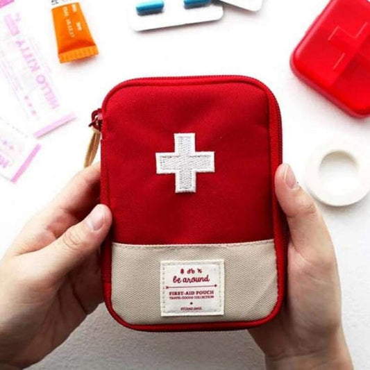 Outdoor Traveling Carry-On First Aid Small Medicine Bag Portable Mini Organizer Medical Bag(Red) by bashfashion