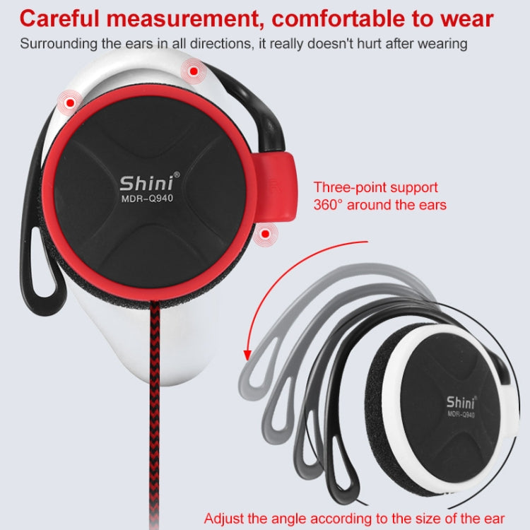 Shini Q940 3.5mm Super Bass EarHook Earphone for Mp3 Player Computer Mobile(Black No Mic) by Shini