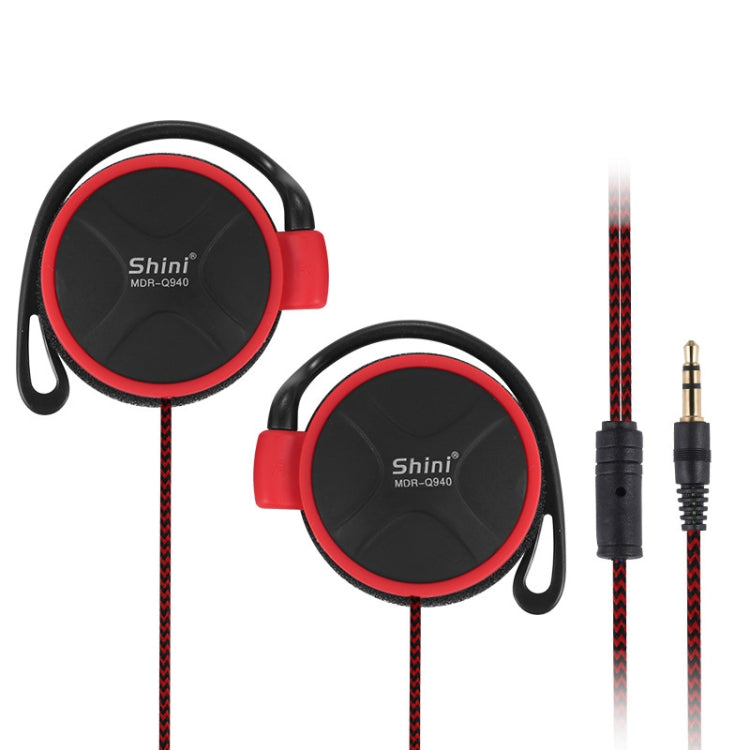 Shini Q940 3.5mm Super Bass EarHook Earphone for Mp3 Player Computer Mobile(Red No Mic) by Shini