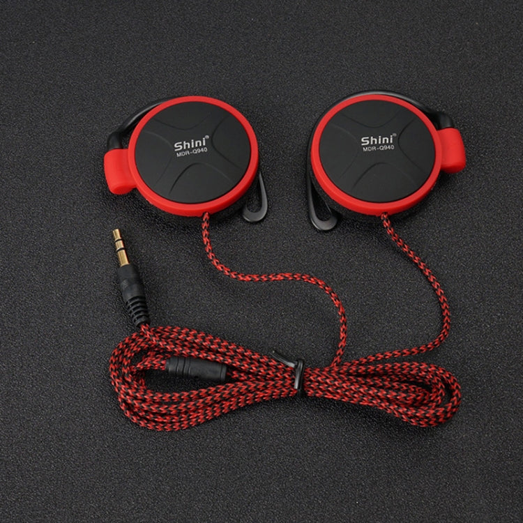Shini Q940 3.5mm Super Bass EarHook Earphone for Mp3 Player Computer Mobile(Red No Mic) by Shini