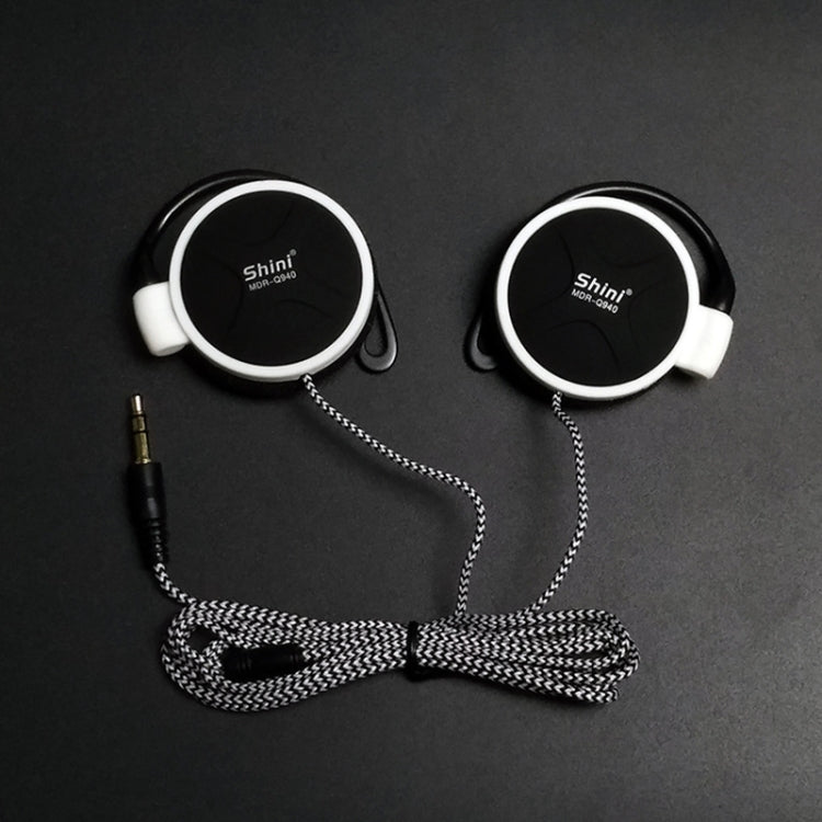Shini Q940 3.5mm Super Bass EarHook Earphone for Mp3 Player Computer Mobile(White No Mic) by bashfashion