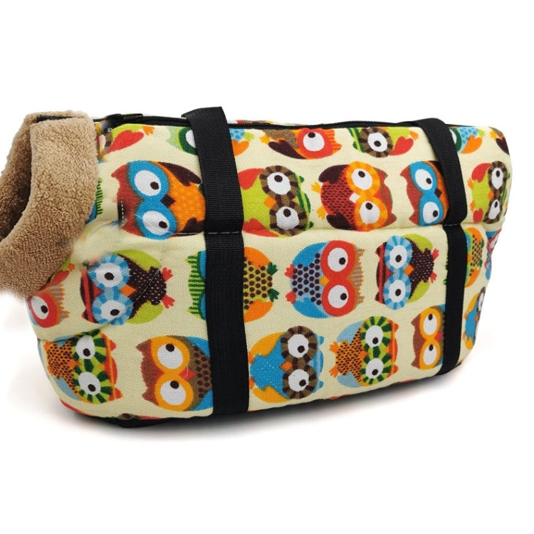 Retro Pet Carrying Bag Comfortable & Breathable Backpack For Cats And Dogs, Size:S 45x21x22cm(Owl Velveted) by bashfashion