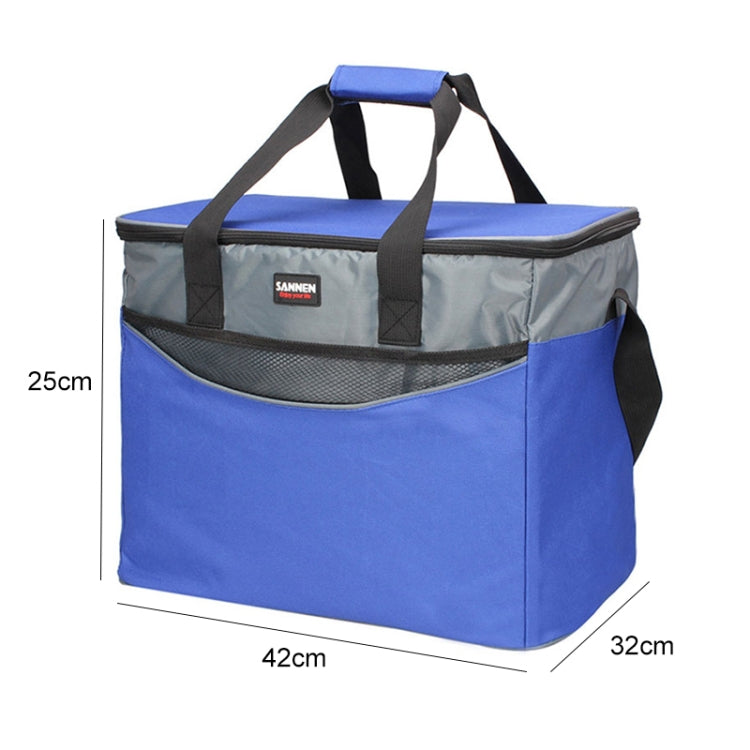 34L Large Oxford Thermal Insulation Package Picnic Portable Container Bags the Plant Package Food Insulated Bag Cooler Bags(Blue) by bashfashion