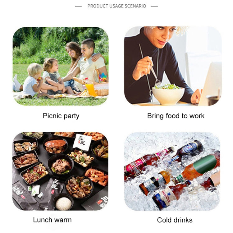 34L Large Oxford Thermal Insulation Package Picnic Portable Container Bags the Plant Package Food Insulated Bag Cooler Bags(Blue) by bashfashion