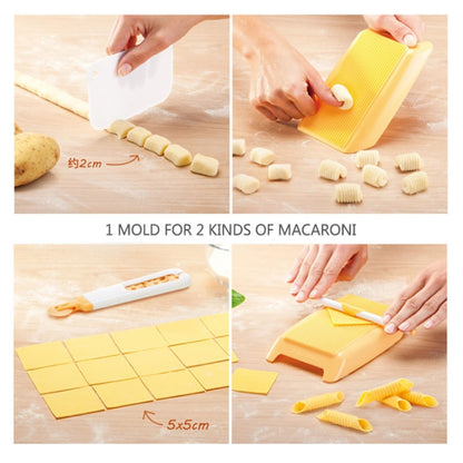 Plastic Pasta Macaroni Board Spaghetti Maker Rolling Pin Mold Kitchen Tool(Yellow) by bashfashion
