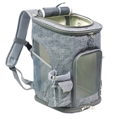 LDLC Pets Going Out Portable Foldable Breathable Backpack, Size:M(Light Gray) by bashfashion