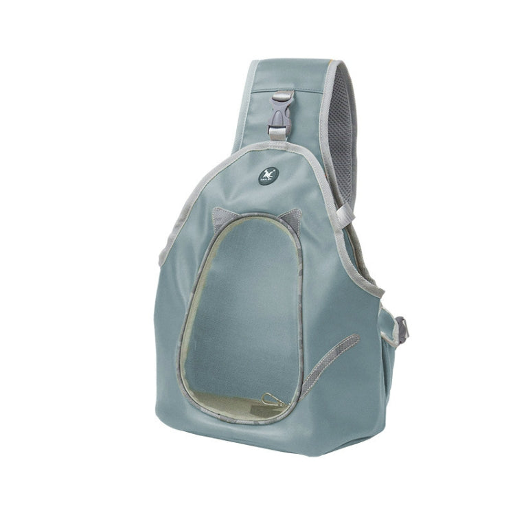 TAILUP Pets Carry Out Shoulder Bag Convenient Foldable Leather Chest Bag, Specification: S(Gray Blue) by bashfashion