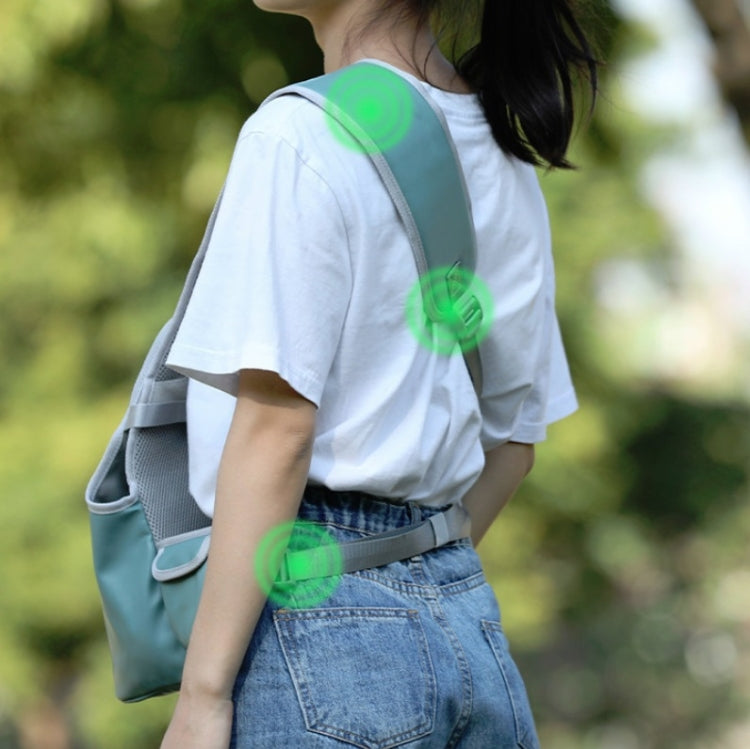 TAILUP Pets Carry Out Shoulder Bag Convenient Foldable Leather Chest Bag, Specification: S(Light Grey) by bashfashion