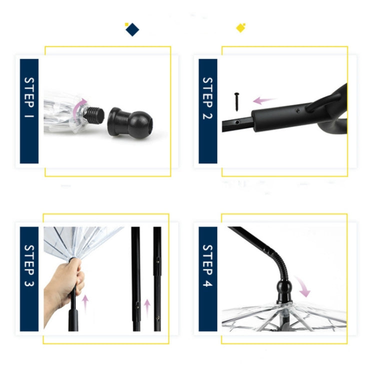 Pet Umbrella Transparent Adjustable Rainy Dog Walking Leash by bashfashion