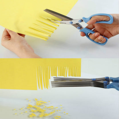 Minced 5 Layers Basil Rosemary Kitchen Scissor Shredded Chopped Scallion Cutter(Green) by bashfashion