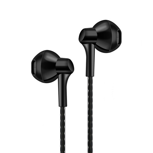 PTM P7 Stereo Wire-controlled Earphone with Microphone, Cable Length: 1.2m(Black) by bashfashion