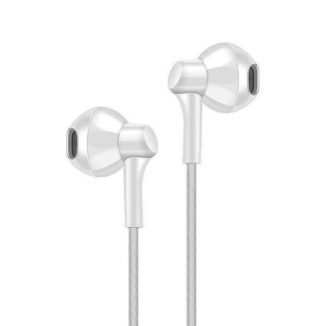 PTM P7 Stereo Wire-controlled Earphone with Microphone, Cable Length: 1.2m(White) by bashfashion