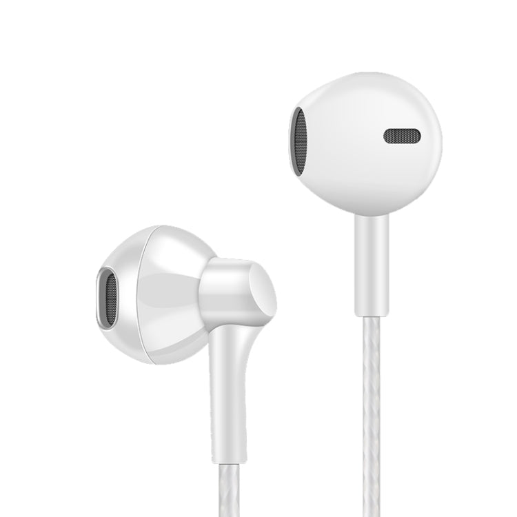 PTM P7 Stereo Wire-controlled Earphone with Microphone, Cable Length: 1.2m(White) by bashfashion