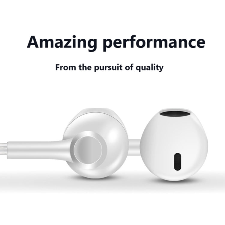 PTM P7 Stereo Wire-controlled Earphone with Microphone, Cable Length: 1.2m(White) by bashfashion