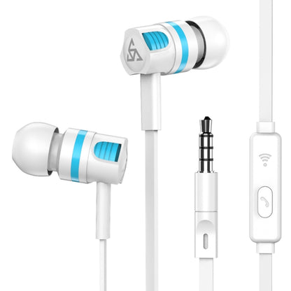 Super Bass Stereo Earphone with Microphone for Samsung / Xiaomi Mobile Phone(White Earphone) by bashfashion