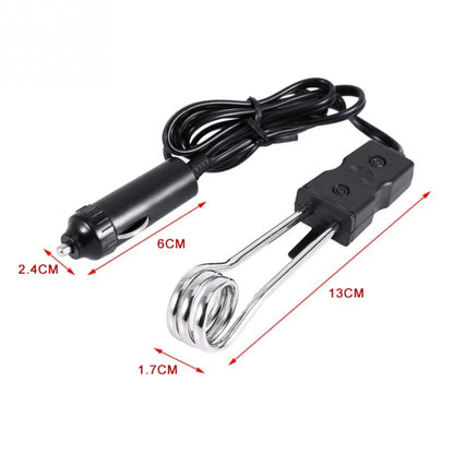 Portable 12V/24V Electric Car Boiled Immersion Water Heater Traveling Camping Picnic, Voltage:24V(Black) by bashfashion