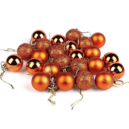 1 Box 3cm Home Christmas Tree Decor Ball Bauble Hanging Xmas Party Ornament Decorations(rose gold) by bashfashion