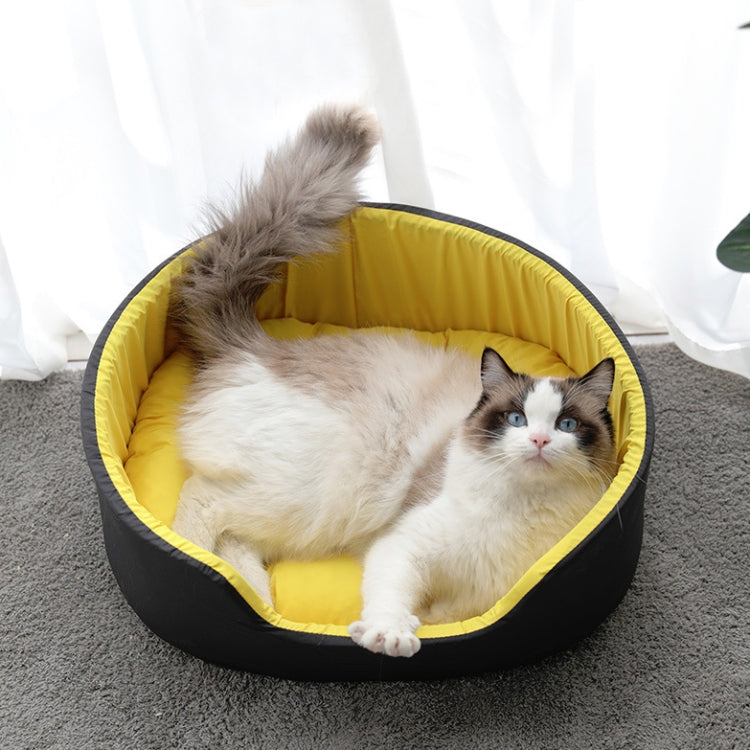 Two-Color Washable Comfortable Pet Nest with Cushion, Size:M 57x40x20cm by bashfashion